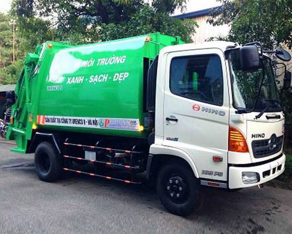 Xe Cuốn Ép Rác Hino 9 Khối